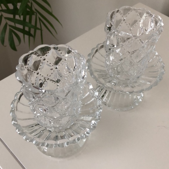 Crystal Footed Candle Holders - Picture 3 of 3